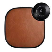 Заредете изображение във визуализатора на галерията – iCarer 2in1 leather Qi wireless charger 10W for smartphone and Apple Watch brown (IWXC005-BN) - TopMag
