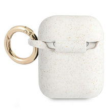 Заредете изображение във визуализатора на галерията – Guess GUA2SGGEH AirPods cover biały/white Silicone Glitter - TopMag
