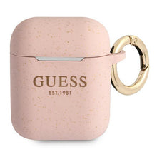 Заредете изображение във визуализатора на галерията – Guess GUA2SGGEP AirPods cover różowy/pink Silicone Glitter - TopMag
