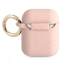 Заредете изображение във визуализатора на галерията – Guess GUA2SGGEP AirPods cover różowy/pink Silicone Glitter - TopMag

