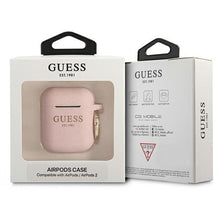Заредете изображение във визуализатора на галерията – Guess GUA2SGGEP AirPods cover różowy/pink Silicone Glitter - TopMag
