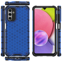 Заредете изображение във визуализатора на галерията – Honeycomb case for Samsung Galaxy A14 armored hybrid cover blue
