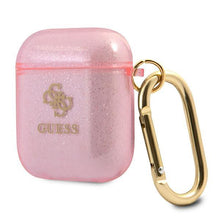 Заредете изображение във визуализатора на галерията – Guess GUA2UCG4GP AirPods cover różowy/pink Glitter Collection - TopMag
