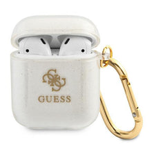 Заредете изображение във визуализатора на галерията – Guess GUA2UCG4GT AirPods cover Transparent Glitter Collection - TopMag

