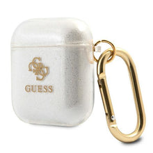 Заредете изображение във визуализатора на галерията – Guess GUA2UCG4GT AirPods cover Transparent Glitter Collection - TopMag
