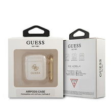 Заредете изображение във визуализатора на галерията – Guess GUA2UCG4GT AirPods cover Transparent Glitter Collection - TopMag
