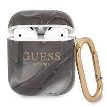 Заредете изображение във визуализатора на галерията – Guess GUA2UNMK AirPods cover czarny/black Marble Collection - TopMag
