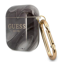 Заредете изображение във визуализатора на галерията – Guess GUA2UNMK AirPods cover czarny/black Marble Collection - TopMag
