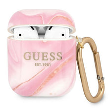 Заредете изображение във визуализатора на галерията – Guess GUA2UNMP AirPods cover różowy/pink Marble Collection - TopMag
