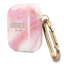 Заредете изображение във визуализатора на галерията – Guess GUA2UNMP AirPods cover różowy/pink Marble Collection - TopMag

