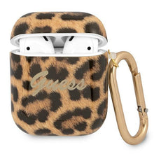 Заредете изображение във визуализатора на галерията – Guess GUA2USLEO AirPods cover złoty/gold Leopard Collection - TopMag

