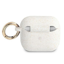 Заредете изображение във визуализатора на галерията – Guess GUA3SGGEH AirPods 3 cover biały/white Silicone Glitter - TopMag
