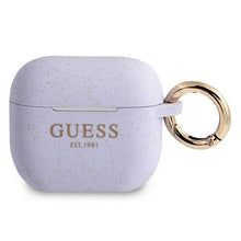 Заредете изображение във визуализатора на галерията – Guess GUA3SGGEU AirPods 3 cover purpurowy/purple Silicone Glitter - TopMag
