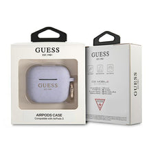 Заредете изображение във визуализатора на галерията – Guess GUA3SGGEU AirPods 3 cover purpurowy/purple Silicone Glitter - TopMag
