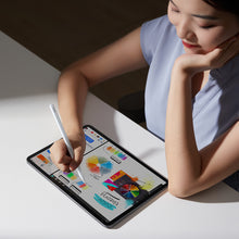 Заредете изображение във визуализатора на галерията – Baseus stylus with wireless charging for iPad white + replaceable tip
