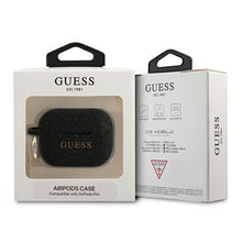 Заредете изображение във визуализатора на галерията – Guess GUAPSGGEK AirPods Pro cover czarny/black Silicone Glitter - TopMag
