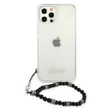 Заредете изображение във визуализатора на галерията – Guess GUHCP12LKPSBK iPhone 12 Pro Max 6,7" Transparent hardcase Black Pearl - TopMag
