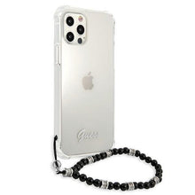 Заредете изображение във визуализатора на галерията – Guess GUHCP12LKPSBK iPhone 12 Pro Max 6,7" Transparent hardcase Black Pearl - TopMag

