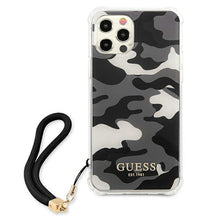 Заредете изображение във визуализатора на галерията – Guess GUHCP12LKSARBK iPhone 12 Pro Max 6,7" czarny/black hardcase Camo Collection - TopMag

