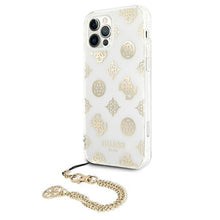 Заредете изображение във визуализатора на галерията – Guess GUHCP12LKSPEGO iPhone 12 Pro Max 6,7" złoty/gold hardcase Peony Chain Collection - TopMag
