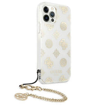 Заредете изображение във визуализатора на галерията – Guess GUHCP12LKSPEGO iPhone 12 Pro Max 6,7" złoty/gold hardcase Peony Chain Collection - TopMag
