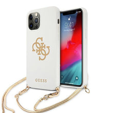 Заредете изображение във визуализатора на галерията – Guess GUHCP12LLSC4GWH iPhone 12 Pro Max 6,7" biały/white hardcase 4G Gold Chain Collection - TopMag
