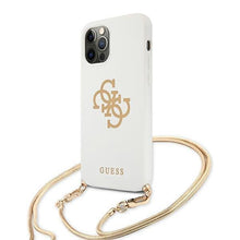 Заредете изображение във визуализатора на галерията – Guess GUHCP12LLSC4GWH iPhone 12 Pro Max 6,7" biały/white hardcase 4G Gold Chain Collection - TopMag
