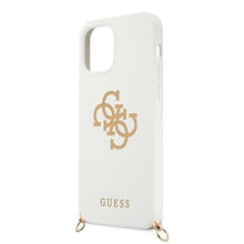 Заредете изображение във визуализатора на галерията – Guess GUHCP12LLSC4GWH iPhone 12 Pro Max 6,7" biały/white hardcase 4G Gold Chain Collection - TopMag
