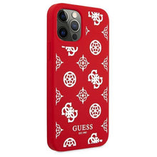 Заредете изображение във визуализатора на галерията – Guess GUHCP12LLSPEWRE iPhone 12 Pro Max 6,7" czerwony/red hard case Peony Collection - TopMag
