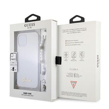 Заредете изображение във визуализатора на галерията – Guess GUHCP12MKPSWH iPhone 12/12 Pro 6,1" Transparent hardcase White Pearl - TopMag
