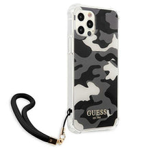 Заредете изображение във визуализатора на галерията – Guess GUHCP12MKSARBK iPhone 12/12 Pro 6,1" czarny/black hardcase Camo Collection - TopMag
