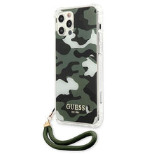 Заредете изображение във визуализатора на галерията – Guess GUHCP12MKSARKA iPhone 12/12 Pro 6,1" zielony/khaki hardcase Camo Collection - TopMag
