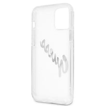 Заредете изображение във визуализатора на галерията – Guess GUHCP12MKTRSVSI iPhone 12/12 Pro 6,1" Transparent hardcase Vintage Script Silver - TopMag
