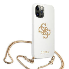 Заредете изображение във визуализатора на галерията – Guess GUHCP12MLSC4GWH iPhone 12/12 Pro 6,1" biały/white hardcase 4G Gold Chain Collection - TopMag
