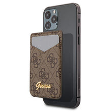 Заредете изображение във визуализатора на галерията – Guess Wallet Card Slot GUWMS4GTLBR MagSafe 4G brąz/brown - TopMag
