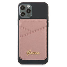 Заредете изображение във визуализатора на галерията – Guess Wallet Card Slot GUWMSSASLPI MagSafe Saffiano różowy/pink - TopMag
