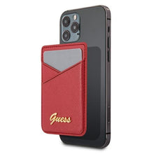 Заредете изображение във визуализатора на галерията – Guess Wallet Card Slot GUWMSSASLRE MagSafe Saffiano czerwony/red - TopMag
