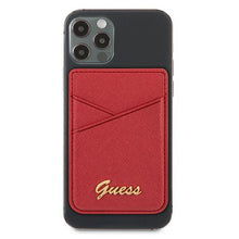Заредете изображение във визуализатора на галерията – Guess Wallet Card Slot GUWMSSASLRE MagSafe Saffiano czerwony/red - TopMag
