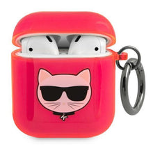Заредете изображение във визуализатора на галерията – Karl Lagerfeld KLA2UCHFP AirPods cover różowy/pink Choupette - TopMag
