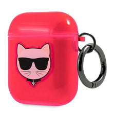 Заредете изображение във визуализатора на галерията – Karl Lagerfeld KLA2UCHFP AirPods cover różowy/pink Choupette - TopMag
