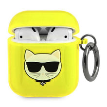 Заредете изображение във визуализатора на галерията – Karl Lagerfeld KLA2UCHFY AirPods cover żółty/yellow Choupette - TopMag
