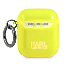 Заредете изображение във визуализатора на галерията – Karl Lagerfeld KLA2UCHFY AirPods cover żółty/yellow Choupette - TopMag
