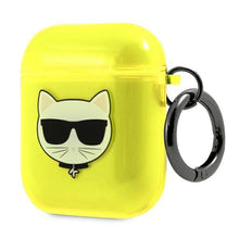 Заредете изображение във визуализатора на галерията – Karl Lagerfeld KLA2UCHFY AirPods cover żółty/yellow Choupette - TopMag
