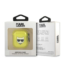 Заредете изображение във визуализатора на галерията – Karl Lagerfeld KLA2UCHFY AirPods cover żółty/yellow Choupette - TopMag
