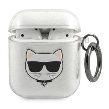 Заредете изображение във визуализатора на галерията – Karl Lagerfeld KLA2UCHGS AirPods cover srebrny/silver Glitter Choupette - TopMag
