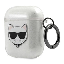 Заредете изображение във визуализатора на галерията – Karl Lagerfeld KLA2UCHGS AirPods cover srebrny/silver Glitter Choupette - TopMag
