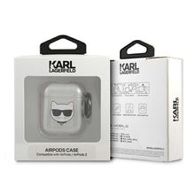 Заредете изображение във визуализатора на галерията – Karl Lagerfeld KLA2UCHGS AirPods cover srebrny/silver Glitter Choupette - TopMag

