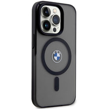 Заредете изображение във визуализатора на галерията – Original Case BMW Signature MagSafe BMHMP14LDSLK for Iphone 14 Pro Black
