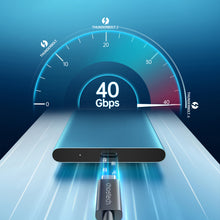 Заредете изображение във визуализатора на галерията – Choetech cable USB-C - USB-C Thunderbolt 4 0.8m black (A3010)
