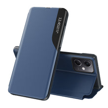 Заредете изображение във визуализатора на галерията – Eco Leather View Case for Xiaomi Redmi Note 12 Pro+ with flip stand blue
